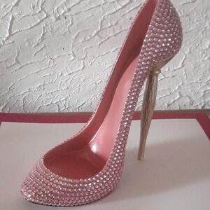Elegant Pink High Heel Women's Shoe Home Decor/ Cell phone holder.